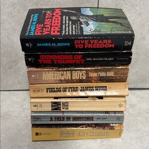Bundle of 7 Vintage paperback Military Books